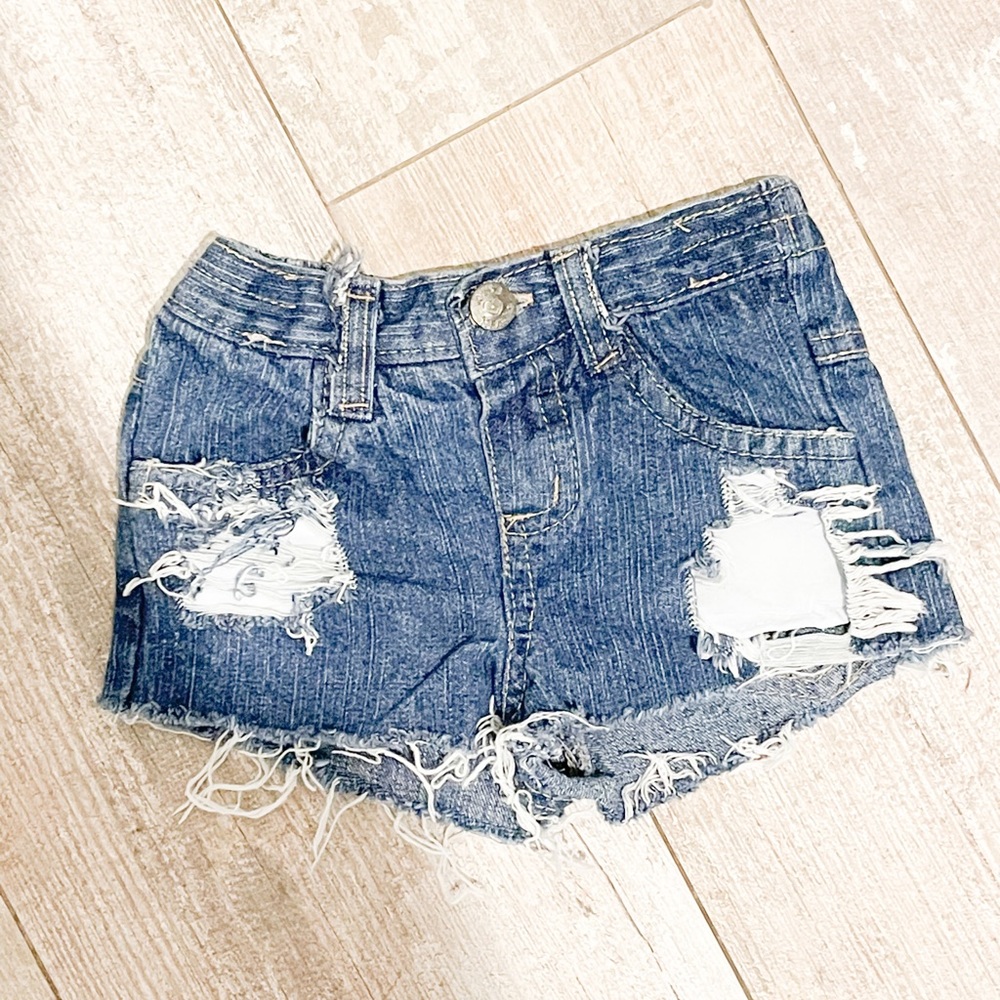 Custom distressed shorts